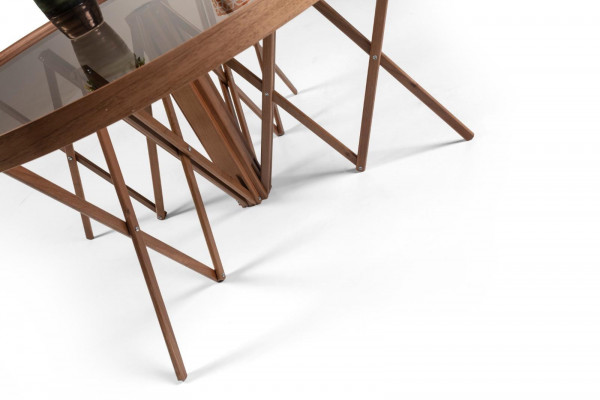 Wunnzëmmer Couchtisch Ronn Dësch Designer Ariichtung Luxus Miwwelen