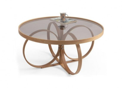 Wunnzëmmer Kaffisdësch Designer Ronn Dësch Couchtisch Glastësch Luxus Miwwelen
