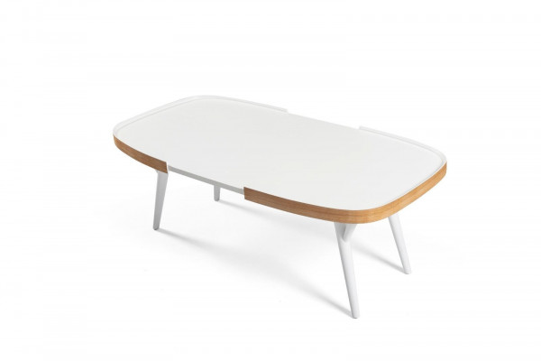 Holz Wäiss Couchtisch Wunnzëmmer Designer Modern Ariichtung