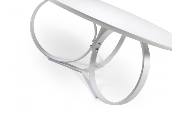 Wäisse ronnen Couchdësch Wunnzëmmer Designdësch Modern Mobilar