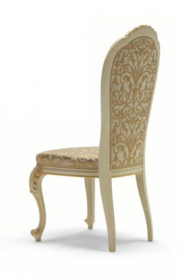 Luxus Iesszëmmerstull Stull Iesszëmmer Fauteuil Sëtz Beige Still Holz