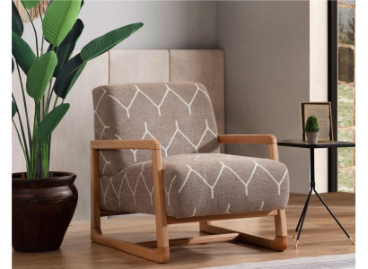 Brongen Fauteuil Modernen Wunnzëmmer Einsëtzer Armleeën Relaxfauteuil