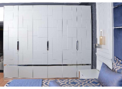 Kleederschaaf Wäiss Schaf Schlofzëmmer Holzschaf Modern Miwwelen