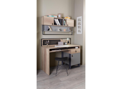 Schafftisch Braun Dësch Schlofkummer Jugendzëmmer Holz Miwwelen 131x63x109cm