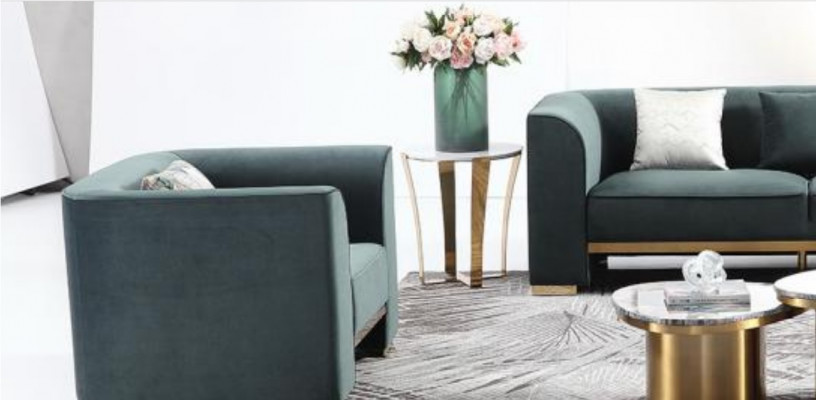Sofagarnitur 321 Sëtz Set 2x Niewendësch 2x Dësch Luxus Miwwelen 7tlg. Nei