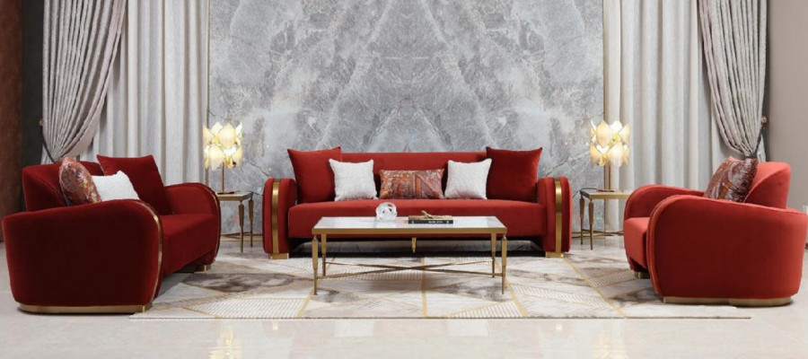 Canapé-Set 321 Sëtz Set Design Sofa Couchen Canapé Luxus Grupp Polster Nei