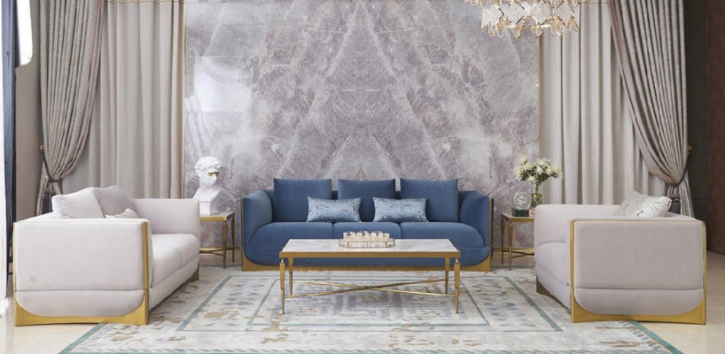 Dreisëtzer Couch Polster Design Canapé Modern 3er Sëtzt Canapéë Raum Luxus Miwwelen