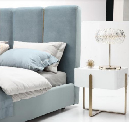 Designer Bett Blo 180x200 Schlofzëmmer Better Textil Hotel Luxus Polster Sëtz
