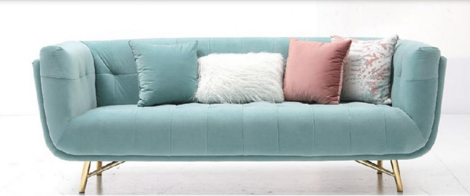 Dreschlaifsofa 213 x 91 Polstersëtzt Textil Design Sëtz Sofae Zëmmer Miwwel Modern