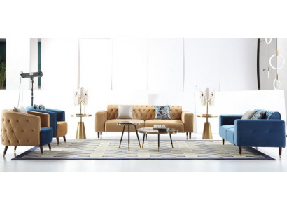 Design Miwwelen Wunnzëmmer Canapé Sofagarnitur Canapéën Sofa Garnituren 3+2+1+1 4tlg.