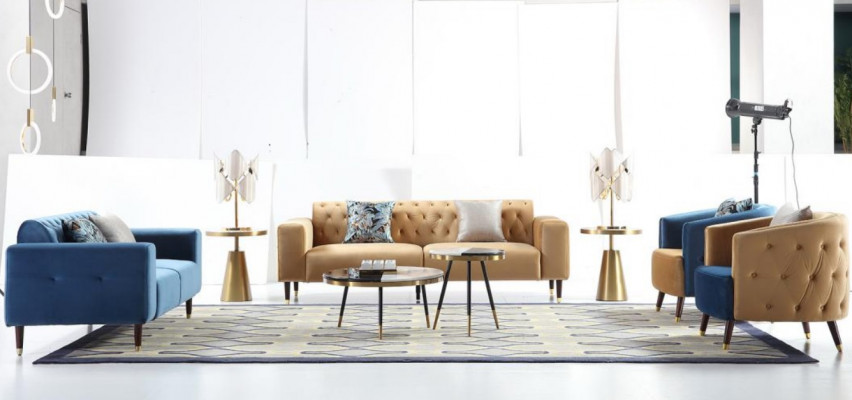 Couchtisch Luxus Wunnzëmmer Dësch Couchtisch Design Dëscher Stil Miwwelen Nei 2tlg