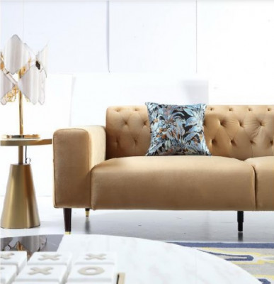 Dreisëtzer Canapé Polster Design Sofa Modern 3-Sëtz Sofas Zëmmer Miwwelen Nei