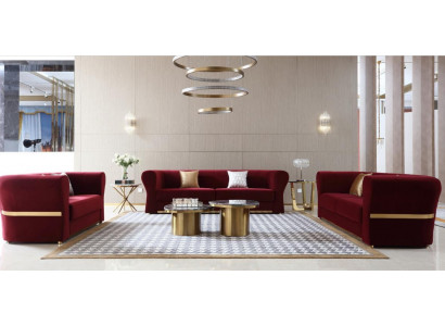 Däisëtzeger Couch Polster Design Sofa Moderne Sëtz 242 x 93 Sofan Zëmmer Miwwelen