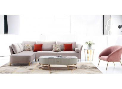 Ecksofa L-Form Modern Sofa Ecksofa L-Form Wunnlandschaft Canapé Ecksofa Polster