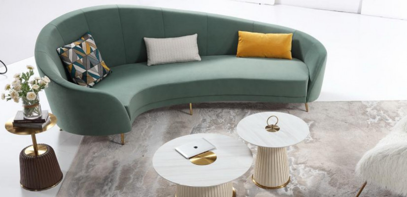 Ronn Sofa Modern Sofa Wunnlandschaft Zëmmer Miwwelen Designersofa Rondes Ecksofa
