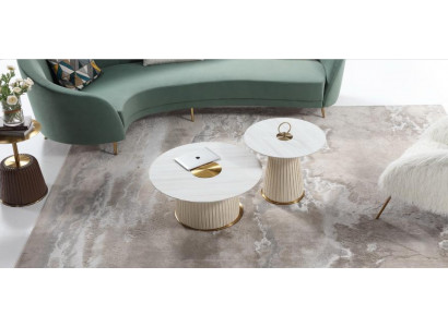 Kaffisdësch Design Dëscher Stil Miwwelen Luxus Wunnzëmmer Dësch Bäistelltësch Neien