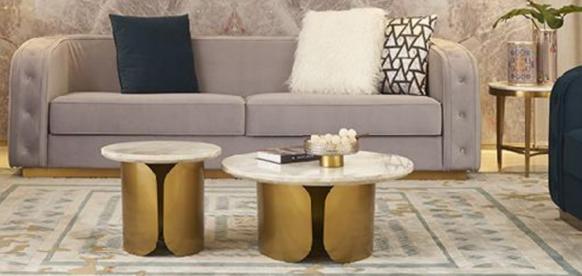 Couchtisch-Set 2er Set Garnitur Couchtisch Dëscher Designer Ronn 2teilig Kaffisdësch