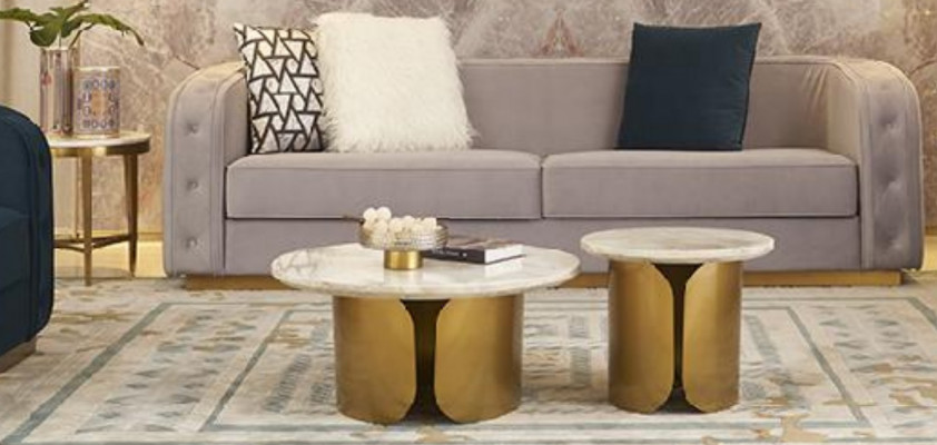 Couchtisch-Set 2er Set Garnitur Couchtisch Dëscher Designer Ronn 2teilig Kaffisdësch