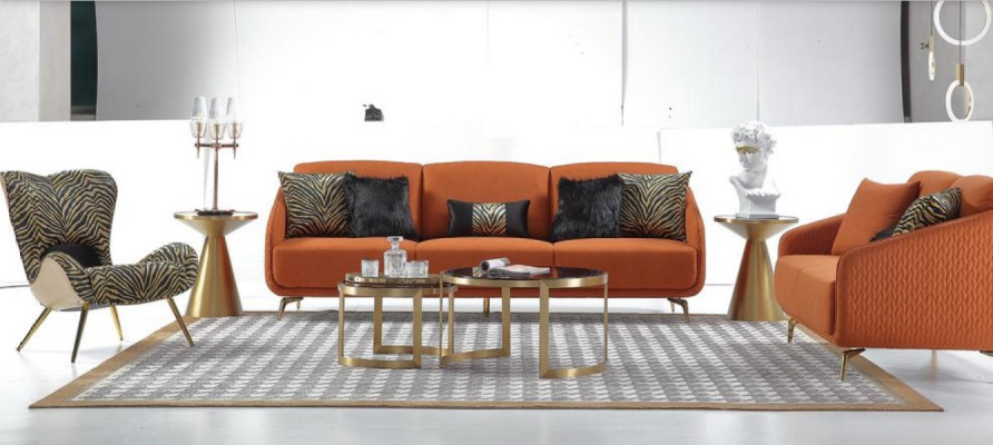 Sofagarnitur 3+2+1 Set Design Canapé Polstersofa Couchen Wunnzëmmer Set Gruppen