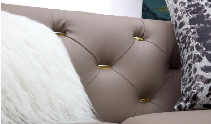 Dräisëtzer Canapé Polster Design Sofa Modern Sëtz Sofas Chesterfield Luxus Miwwelen