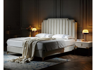 Bett Lieder 2x Nuechtstësch 3 teilig Schlofzëmmer Set Miwwel Modern Nei Luxus Better