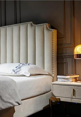 Bett Lieder 2x Nuechtstësch 3 teilig Schlofzëmmer Set Miwwel Modern Nei Luxus Better