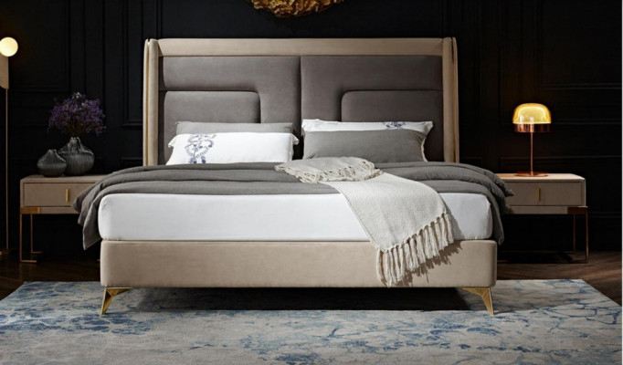Komplett Schlofkummer Set Bett 2x Nuetsdësch 3 tlg. Sets Designer Better Luxus