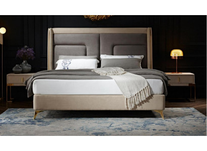 Komplett Schlofkummer Set Bett 2x Nuetsdësch 3 tlg. Sets Designer Better Luxus