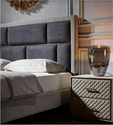 Better Miwwel Schlof Hotel Duebel Luxus Schlofkummer Bett Design Polster Samt Nei