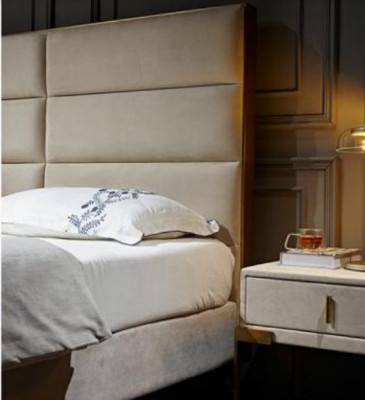 Bett Ehebett Design Luxus Luxur Polsterbett Designbett Textil Better Duebelbett