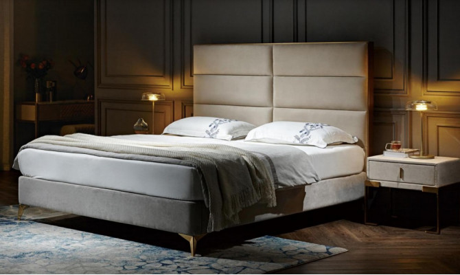Bett Ehebett Design Luxus Luxur Polsterbett Designbett Textil Better Duebelbett