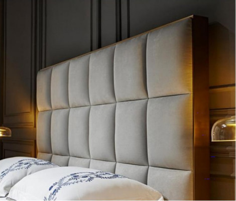 Bett 2x Nuetsdësch 3 tlg. Schlofzëmmer Set Designer Luxus Grupp Nei Garnitur