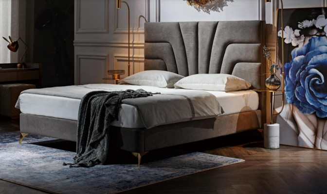 Hotel Bestiet Luxus Bett Duebelbett Schlofzëmmer Design Miwwelen Holz Luxus Better Neit