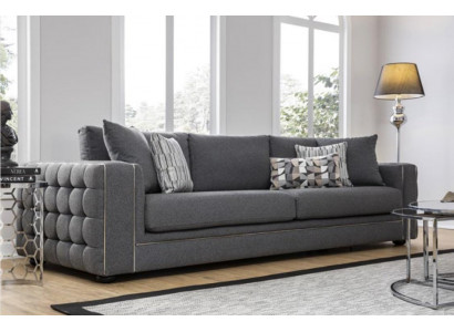 Luxus Wunnzëmmer Sofa 2 Sëtz Duebel-Sëtz gro Canapé Chesterfield Canapéen Neien