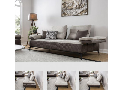 Luxus Dräi-Sëtz Modern Canapé Miwwel Gro Couchen Klassesch Sofas Stoff Textil