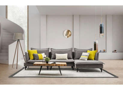 Grau Chesterfield Polstersofa Sofa Ecksofa Garnitur Polster Luxus Eck Sofas