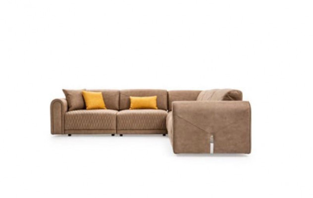 Textil Canapé Couch Ecksofa Eckgarnitur Polstersofas Couchelen Miwwelen Stoff
