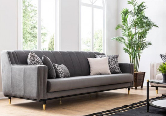 Klassesch Gro Sofa 3 Sëtz Sofaen Sëtz Design Canapé Dräisëtzer Luxus Miwwelstil