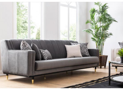 Klassesch Gro Sofa 3 Sëtz Sofaen Sëtz Design Canapé Dräisëtzer Luxus Miwwelstil