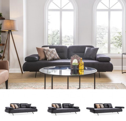 xxl Sofa 4 Sëtzer Canapé Wunnzëmmer Polstersëtz Garnitur Lieder Gro Textil