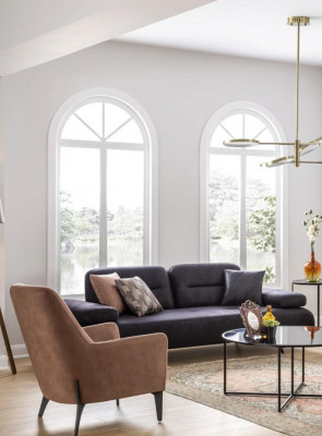 Sofagarnitur 4+3+1 Sëtz Set Design Sofa Polster Couchen Canapé Modern Luxus Nei
