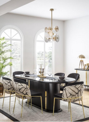 Iesszëmmer Iessdësch Stull 6x Stull Dësch Dëscher Metall Iess Grupp Set 7tlg. Nei