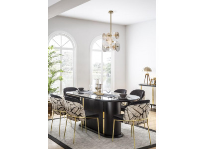 Iesszëmmer Iessdësch Stull 6x Stull Dësch Dëscher Metall Iess Grupp Set 7tlg. Nei