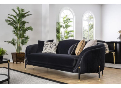 Luxus Canapé 2-Sëtz Stoff Wunnzëmmer Modernen Design Canapéen Polster Couchen Nei