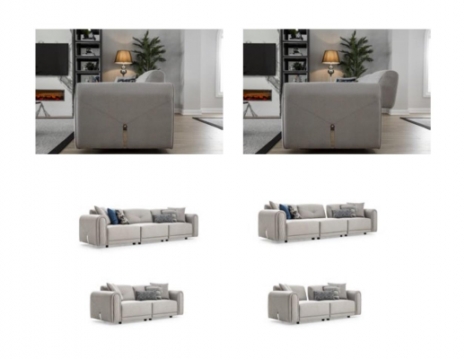 Sëtzkombinatioun 3+3+1 Design Sofaën Gepolstert Lieder Canapéë Sofa