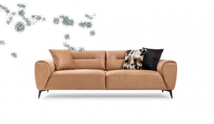 Luxus Sofa 3 Sëtz Wunnzëmmer Modernen Design Sofas Polster Couchen Neien