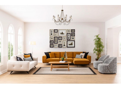 Sofagarnitur Canapé Sofa Set 4tlg. Garnitur Sofas Canapéë Miwwelen Ariichtung