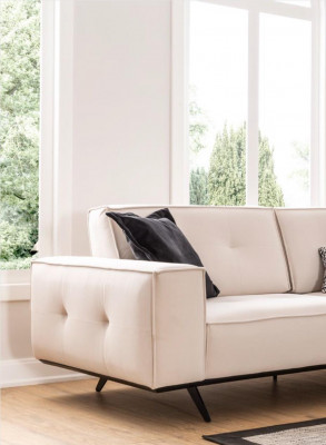 Luxus Sofa 3 Sëtz Stoff Wunnzëmmer Modernen Design Sofen Polstersofa Couchen