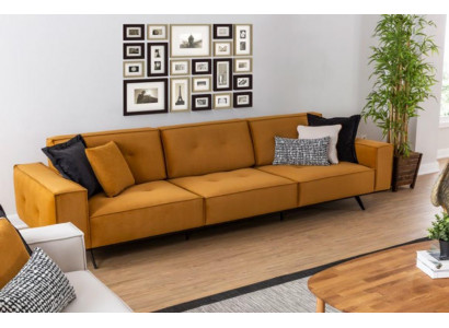 Sofa Couch Véiersëtzer Miwwelen Couchen Polster Sofas Textil Stoff Ariichtung