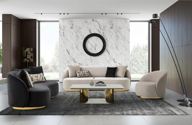 Fauteuil Modern Einsëtzeger Design Fauteuil Ariichtung Wunnzëmmer Sofa 1 Sëtz.